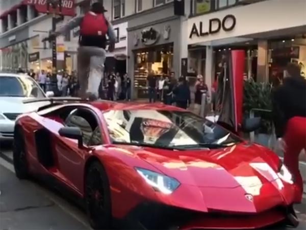 'ചുമ്മാ ഒരു രസം'; 5 കോടി രൂപ വിലയുള്ള ലംബോര്‍ഗിനി ചവിട്ടി മെതിച്ച് ഒരു വിരുതന്‍