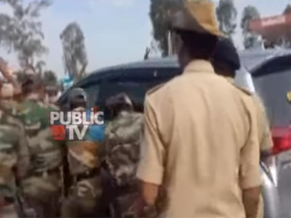 വഴിതടഞ്ഞ പൊലീസിന് നേരെ കാര്‍ ഓടിച്ച് കയറ്റി ബിജെപി ലോക്‌സഭാംഗം