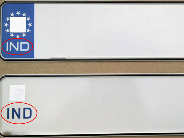 വാഹന നമ്പര്‍ പ്ലേറ്റിലുള്ള IND എന്ന എഴുത്ത് അനധികൃതമോ?