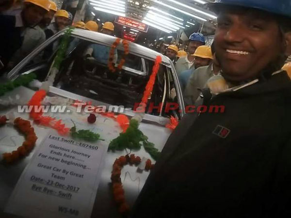 സ്വിഫ്റ്റിന് വിട, മാരുതിയുടെ അച്ചില്‍ നിന്നും അവസാന സ്വിഫ്റ്റും പുറത്തിറങ്ങി