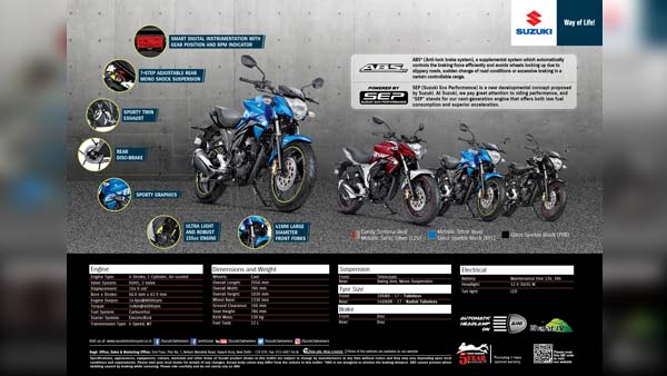 എബിഎസ് സുരക്ഷയില്‍ പുതിയ സുസൂക്കി ജിക്‌സര്‍; വില 87,850 രൂപ