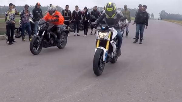 ഡോമിനാറിനെ പൂട്ടിയ ആവേശത്തില്‍ ബിഎംഡബ്ല്യു G310R, അടുത്തത് കെടിഎം 390 ഡ്യൂക്ക് — വീഡിയോ