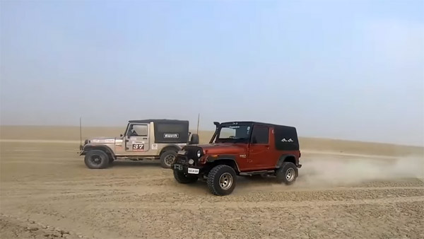 മഹീന്ദ്ര ഥാറും മാരുതി ജിപ്സിയും ഏറ്റുമുട്ടിയപ്പോൾ — വീഡിയോ