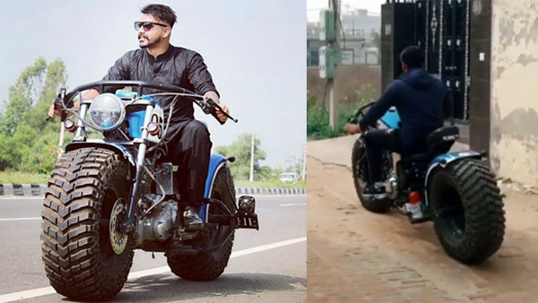 ട്രാക്ടര്‍ ടയറുമായൊരു ബുള്ളറ്റ് — വീഡിയോ