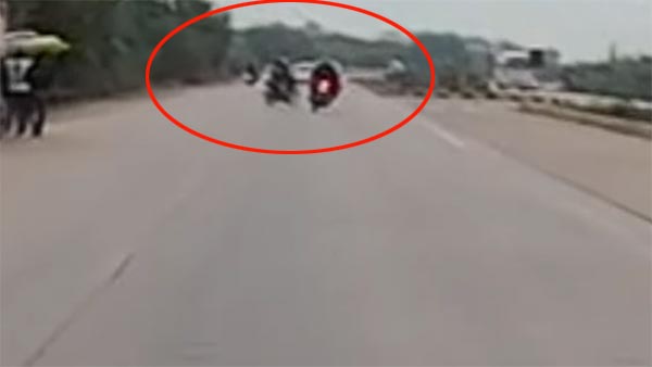 രക്ഷകനായി എബിഎസ്, തലനാരിഴയ്ക്ക് രക്ഷപ്പെട്ട് ടിവിഎസ് അപ്പാച്ചെ RR 310