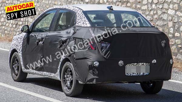 പുതിയ ഹ്യുണ്ടായി എക്‌സെന്റിന്റെ പരീക്ഷണ ചിത്രങ്ങള്‍ പുറത്ത്