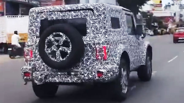 സ്പോക്ക് അലോയ് വീലുകളുമായി 2020 മഹീന്ദ്ര ഥാർ പരീക്ഷണ ഓട്ടം നടത്തി