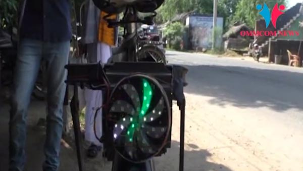 സൈക്കിള്‍ ഇലക്ട്രിക്ക് ആക്കി മാറ്റി കര്‍ഷകന്‍ -വീഡിയോ