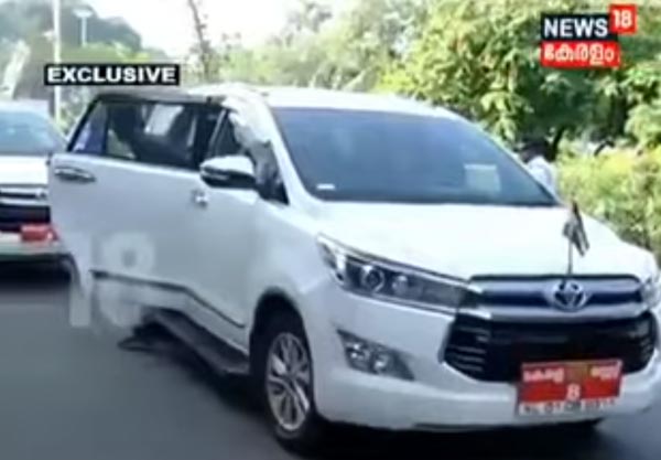 ട്രാഫിക്ക് നിയമങ്ങൾ കാറ്റിൽ പറത്തി മന്ത്രി വാഹനങ്ങൾ