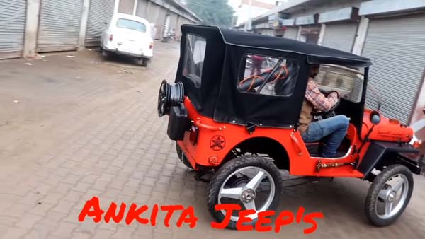 കുട്ടികൾക്കായി ഒരു മിനി ഇലക്ട്രിക് ജീപ്പ്; വീഡിയോ