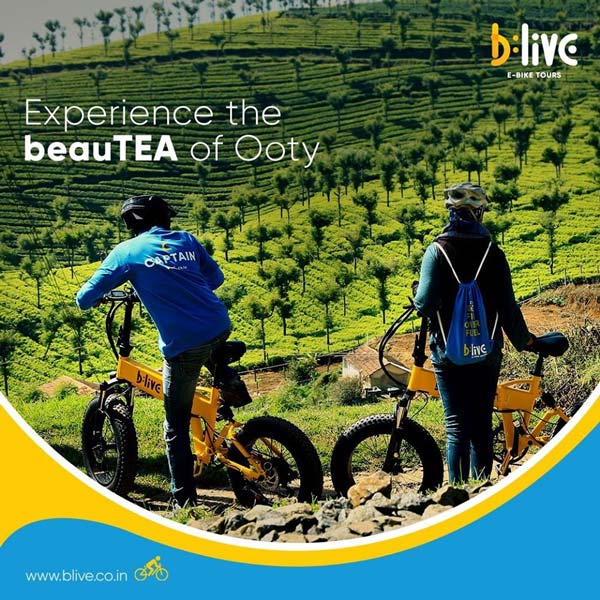 ഊട്ടിയിൽ ഇ-ബൈക്ക് ടൂറിസം ആരംഭിച്ച് ബിലൈവ്