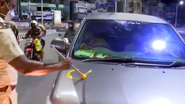 റോഡുകളിൽ നിന്ന് ജനങ്ങളെ അകറ്റി നിർത്താൻ പുതുവഴികളുമായി തമിഴ്നാട് പൊലീസ്