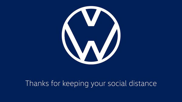 സാമൂഹിക അകലം പ്രോത്സാഹിപ്പിക്കാൻ ലോഗോകൾ പുനർരൂപകൽപ്പന ചെയ്ത് നിർമ്മാതാക്കൾ