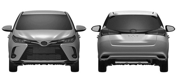 ടൊയോട്ട യാരിസ് ഫെയ്‌സ്‌ലിഫ്റ്റ് ഒരുങ്ങുന്നു, പേറ്റന്റ് ചിത്രങ്ങൾ പുറത്ത്