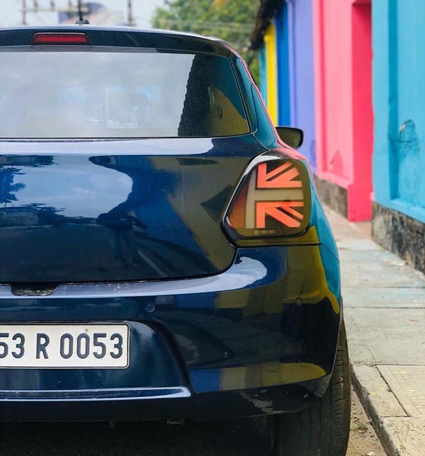 മിനി കൂപ്പർ മോഡൽ ടെയിൽലാമ്പുകളിൽ തിളങ്ങി മാരുതി സ്വിഫ്റ്റ്