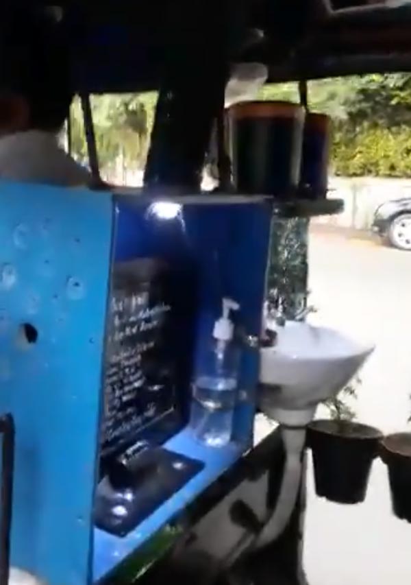 വാഷ്ബേസനും സാനിറ്റൈസറുമായി മുംബൈയിൽ ഹിറ്റായി ഹോം സിസ്റ്റം ഓട്ടോ