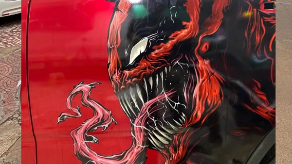 വെനം സ്റ്റിക്കർ റാപ്പിൽ അണിഞ്ഞൊരുങ്ങി ടാറ്റ ഹാരിയർ