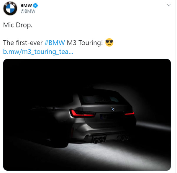 M3 ടൂറിംഗ് വാഗൺ ടീസർ പുറത്തിറക്കി ബി‌എം‌ഡബ്ല്യു