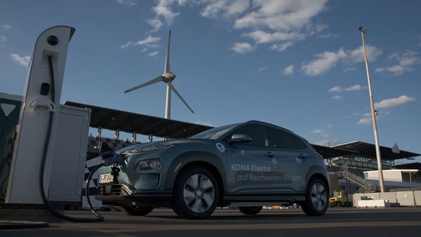 ഒറ്റ ചാർജിൽ 1026 കിലോമീറ്റർ മൈലേജ്; ചരിത്രം കുറിച്ച് ഹ്യുണ്ടായി കോന ഇവി