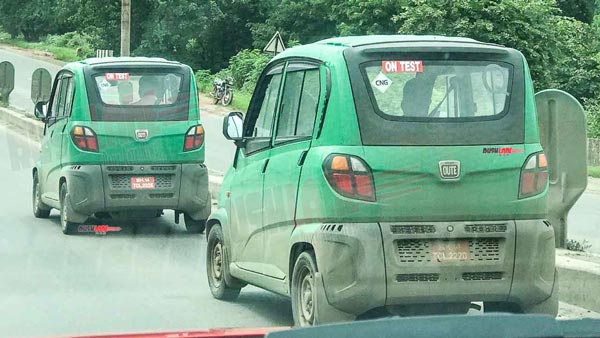 പരീക്ഷണയോട്ടം നടത്തി ബജാജ് ക്യൂട്ട് ബിഎസ് VI സിഎന്‍ജി; സ്‌പൈ ചിത്രങ്ങള്‍