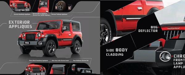 ഥാർ എസ്‌യുവിയെ കൂടുതൽ മോടിയാക്കാൻ ഔദ്യോഗിക ആക്‌സസറികളും