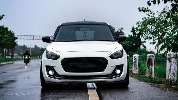 കസ്റ്റം അലോയികളുമായി ലോ റൈഡർ രൂപത്തിൽ തിളങ്ങി മാരുതി സ്വിഫ്റ്റ്