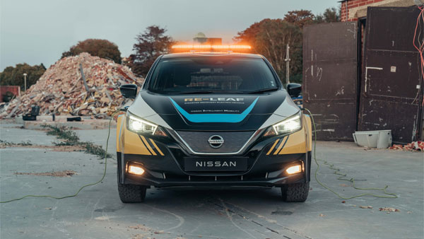 ദുരന്ത നിവാരണ പ്രവർത്തനങ്ങൾക്ക് മൊബൈൽ പവർ സപ്ലൈ യൂണിറ്റായി നിസ്സാൻ ലീഫ്