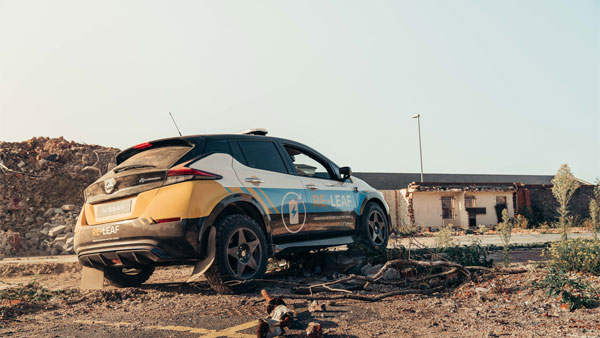 ദുരന്ത നിവാരണ പ്രവർത്തനങ്ങൾക്ക് മൊബൈൽ പവർ സപ്ലൈ യൂണിറ്റായി നിസ്സാൻ ലീഫ്