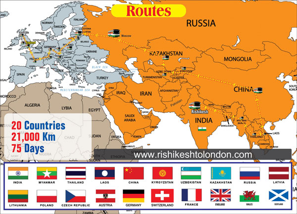 ഋഷികേശിൽ നിന്ന് ലണ്ടൻ വരെ ബസ് യാത്രക്കൊരുങ്ങി ഗുസ്തി താരം