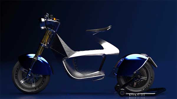 ഒറിഗാമി സ്റ്റൈൽ ഷീറ്റ് മെറ്റൽ ഇവി സ്കൂട്ടറുമായി സ്റ്റിൽ‌റൈഡ്