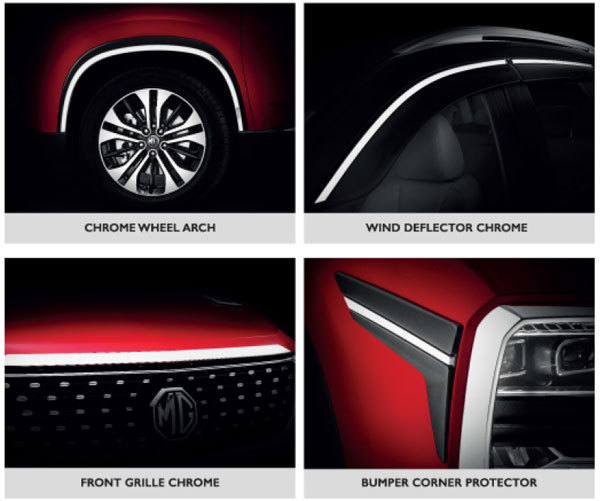 2021 ഹെക്ടർ പ്ലസിന്റെ ഔദ്യോഗിക ആക്സസറികൾ വെളിപ്പെടുത്തി എംജി