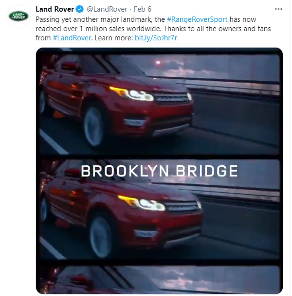 10 ലക്ഷം വില്‍പ്പന നാഴികക്കല്ല് പിന്നിട്ട് ലാന്‍ഡ് റോവര്‍ സ്‌പോര്‍ട്ട്