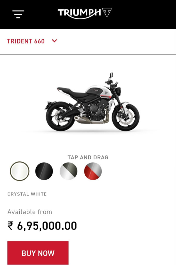 അവതരണത്തിന് മുന്നെ ട്രൈഡന്റ് 660 വില വിവരങ്ങള്‍ പുറത്ത്; സ്ഥിരീകരിക്കാതെ ട്രയംഫ്