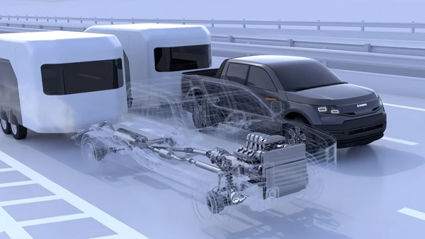 സാധാരണ പിക്കപ്പ് ട്രക്കുകളെ അനായാസം ഇലക്ട്രിക്കായി മാറ്റാവുന്ന e-ബീം സാങ്കേതികവിദ്യയുമായി മാഗ്ന