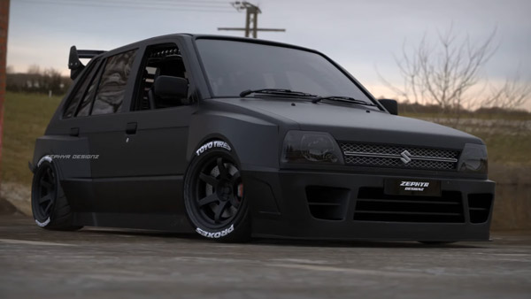 ബാക്ക് എഞ്ചിനുമായി അഗ്രസ്സീവ് മാരുതി 800 ഓവർകില്ലർ ഹോട്ട് ഹാച്ച്