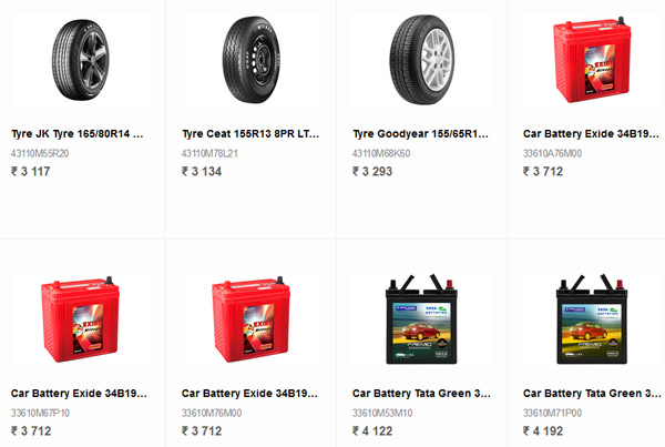 ഉപഭോക്താക്കള്‍ക്കായി MGA പരിധിയില്‍ ടയറുകളും ബാറ്ററികളും പുറത്തിറക്കി മാരുതി