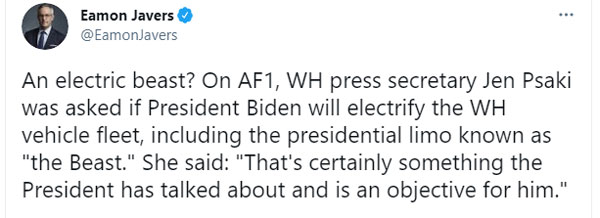 ദി ബീസ്റ്റ് ഇവി; അമേരിക്കൻ പ്രസിഡന്റിന്റെ ഔദ്യോഗിക ലിമൊസിന് ഒരു ഇലക്ട്രിക് പരിവർത്തനം സാധ്യമോ?
