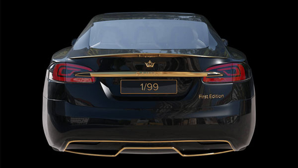 24 കാരറ്റ് സ്വർണ്ണത്തിൽ കുളിച്ച് ലോകത്തിലെ ഏറ്റവും വിലയേറിയ ടെസ്‌ല