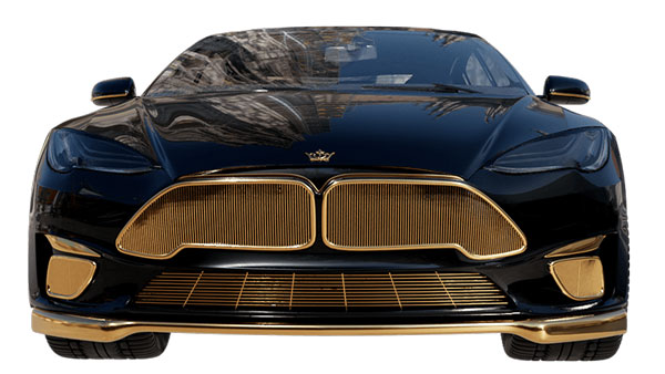 24 കാരറ്റ് സ്വർണ്ണത്തിൽ കുളിച്ച് ലോകത്തിലെ ഏറ്റവും വിലയേറിയ ടെസ്‌ല