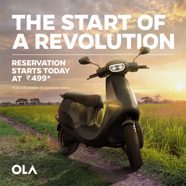 ഇനി എന്തിന് താമസിക്കണം? വെറും 499 രൂപയ്ക്ക് ഇലക്ട്രിക് സ്കൂട്ടറിന്റെ ബുക്കിംഗ് ആരംഭിച്ച് ഓല