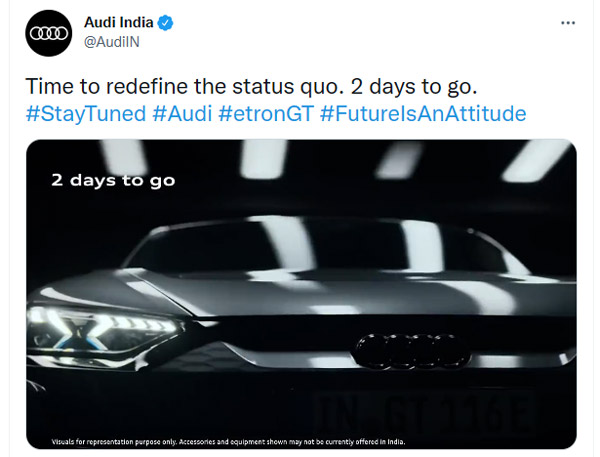 e-Tron GT-യുടെ പുതിയ ടീസര്‍ ചിത്രങ്ങളുമായി Audi; അരങ്ങേറ്റം ഉടന്‍