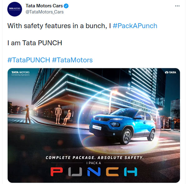 Punch മൈക്രോ എസ്‌യുവിക്ക് മൾട്ടിപ്പിൽ ഡ്രൈവ് മോഡ് സജ്ജീകരണം വെളിപ്പെടുത്തി പുത്തൻ ടീസറുമായി Tata