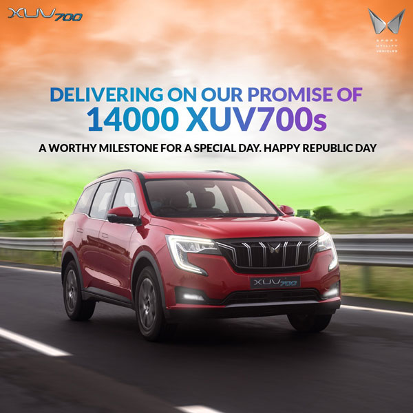 വാക്കുപാലിച്ചു! XUV700 എസ്‌യുവിയുടെ 14,000 യൂണിറ്റ് ഡെലിവറി പൂർത്തിയാക്കി Mahindra