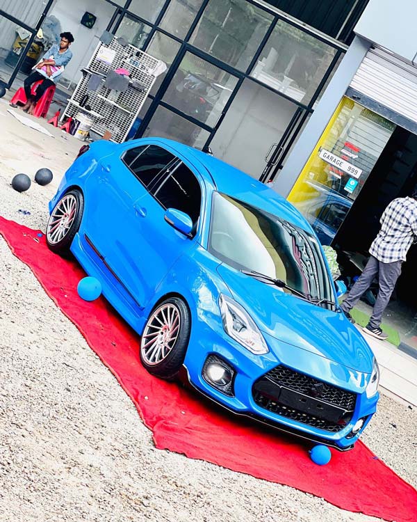 ബ്ലൂ ഷേഡിൽ അഗ്രസ്സീവ് & കൂൾ ലുക്കിൽ കസ്റ്റമൈസ്ഡ് Maruti Dzire