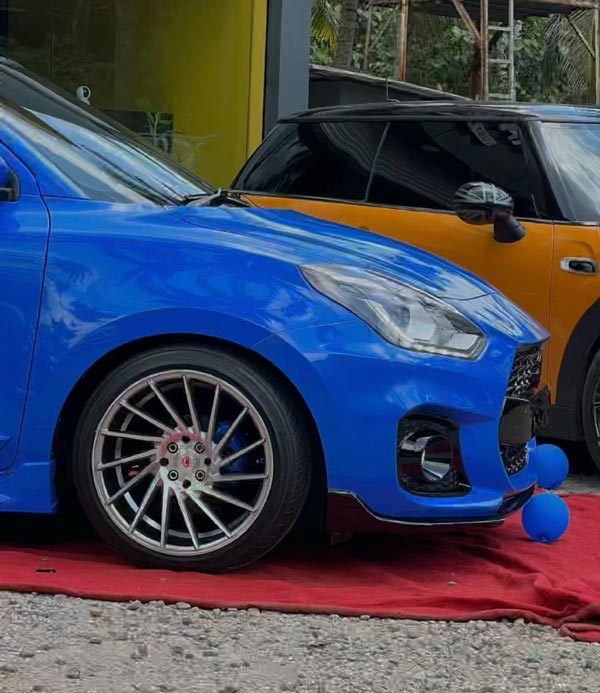 ബ്ലൂ ഷേഡിൽ അഗ്രസ്സീവ് & കൂൾ ലുക്കിൽ കസ്റ്റമൈസ്ഡ് Maruti Dzire