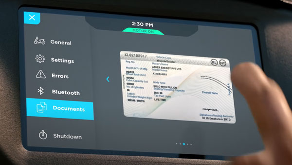 ഡ്രൈവിംഗ് ലൈസൻസ് ഇനി സ്കൂട്ടർ സ്റ്റോർ ചെയ്തോളും! പുത്തൻ ഫീച്ചറുകൾ വെളിപ്പെടുത്തി Ather 450X