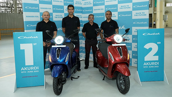 പുതിയ പ്ലാന്റിന്റെ പ്രവര്‍ത്തനം ആരംഭിച്ച് Bajaj; ആദ്യ മോഡലായി Chetak ഇലക്ട്രിക്