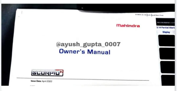 യൂസേർസ് മാനുവൽ ലീക്കായി; അവതരണത്തിന് മുമ്പ് Scorpio N -ന്റെ അളവുകളും കൂടുതൽ വിശദാംശങ്ങളും പുറത്ത്