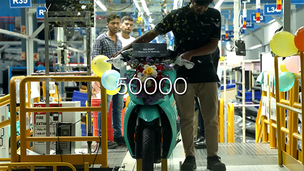 50,000 ഇലക്‌ട്രിക് സ്കൂട്ടറുകളുടെ നിർമാണം പൂർത്തിയാക്കി Ather Energy