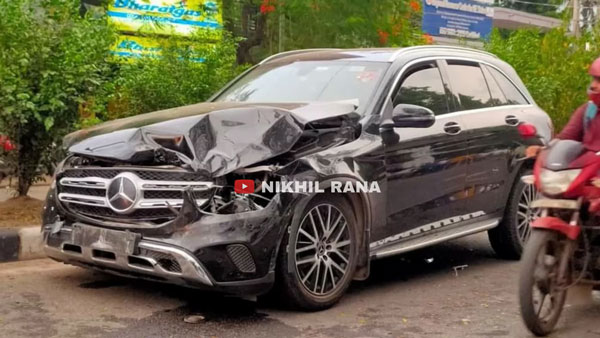 മെര്‍സിഡീസ് GLCയും ഫോര്‍ഡ് ഇക്കോസ്‌പോര്‍ട്ടും കൂട്ടിയിടിച്ചു; പിന്നീട് സംഭവിച്ചത് കാണാം